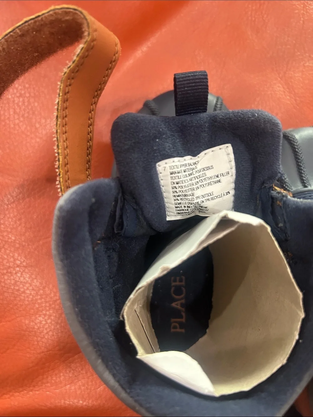 The Children's Place Navy and Tan Kids Waterproof Duck Boots